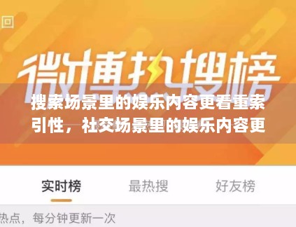 搜索场景里的娱乐内容更看重索引性,社交场景里的娱乐内容更看重情绪性,这个差异还在扩大 搜索场景里的娱乐内容更看重索引性,社交场景里的娱乐内容更看重情绪性,这个差异还在扩大